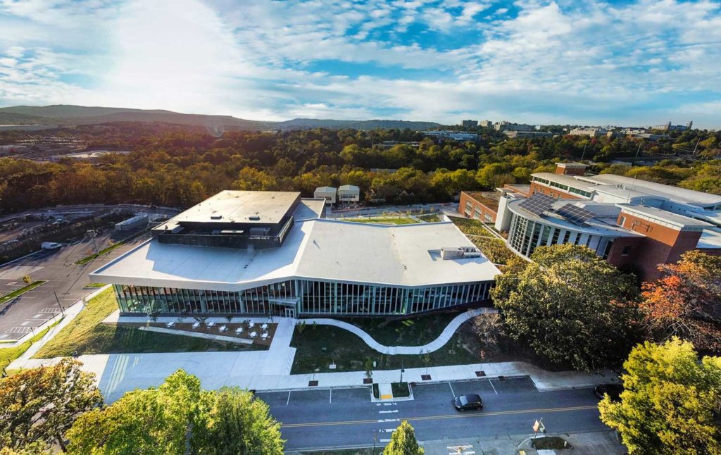 Fayetteville Library arial view
