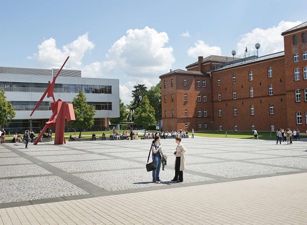 Outside the campus at Ansbach University library