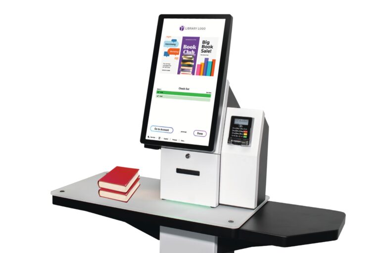 selfCheck 3000 kiosk with quickConnect™ software displaying a completed checkout transaction.